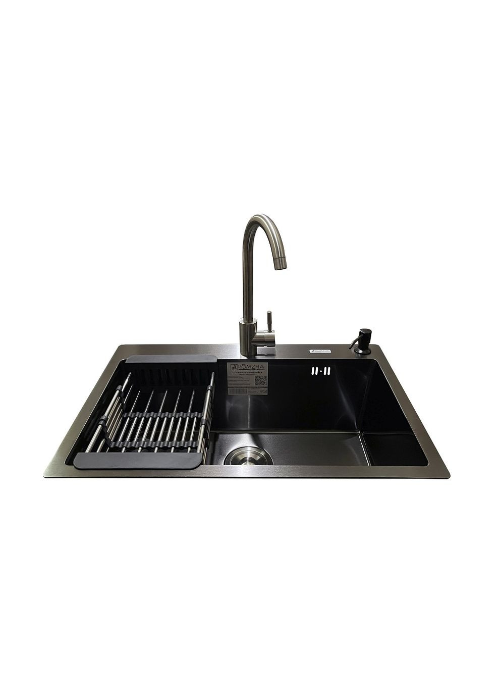 Комплект мойка + смеситель Arta U600S BL(A) Romzha (315759481)