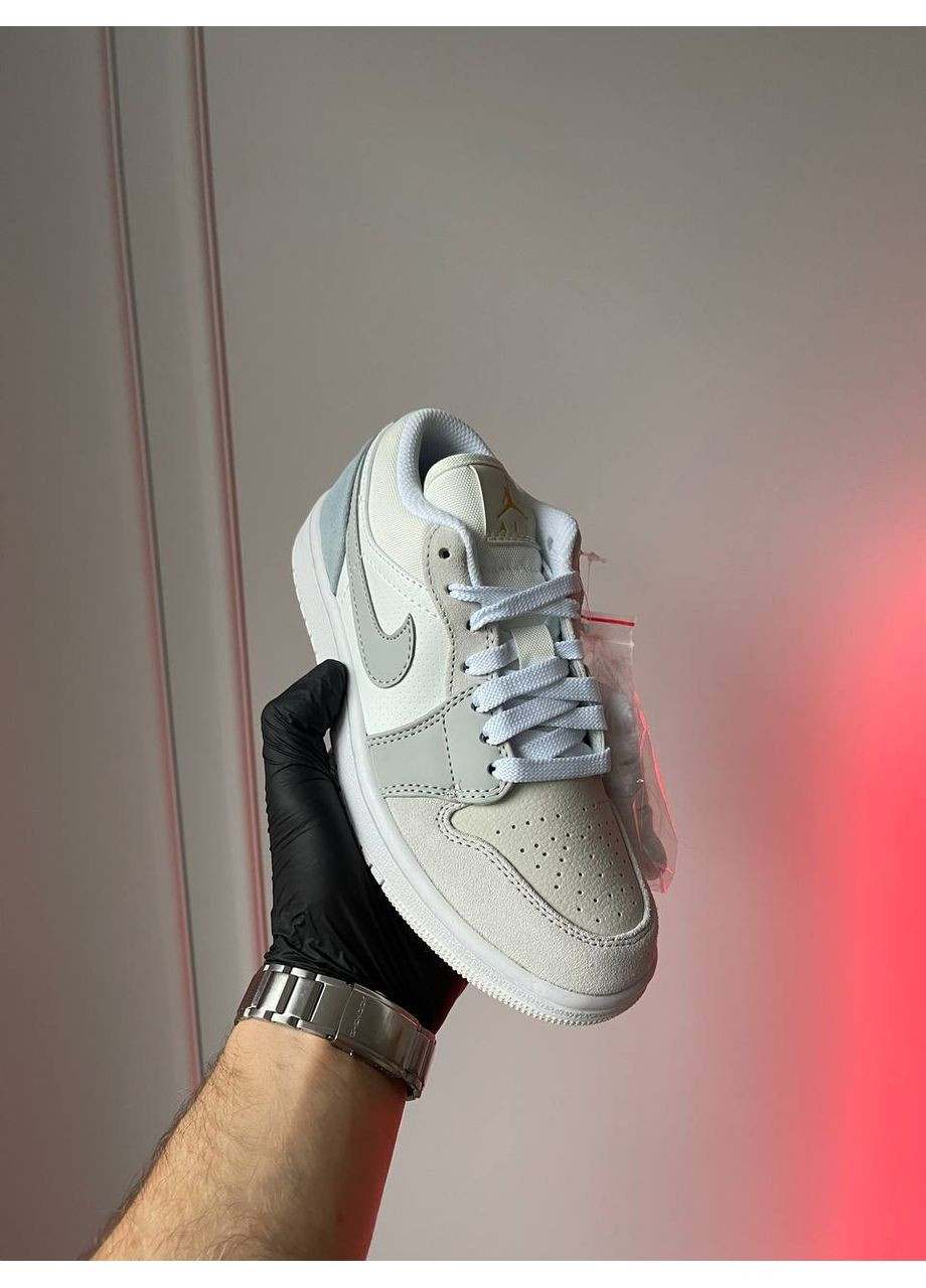 Кросівки жіночі і чоловічі Nike Air Jordan 1 Low Grey | Найк Аір Джордан Ретро 1 сірі No Brand сірі демісезони (354700434)