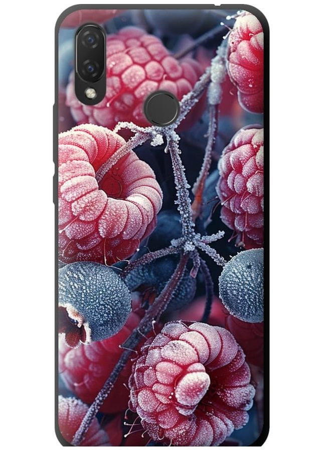 TPU черный чехол 'Морозные ягоды' для Endorphone huawei nova 3i (285119359)