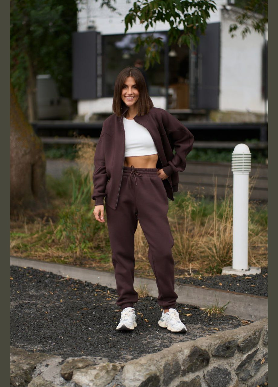 Жіночий теплий костюм колір шоколадний New Trend (304991112)