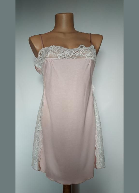 Пудровый демисезонный роскошный вискозный с кружевом комплект из 6 предметов bondy 1028 размер л. 48 Bondi