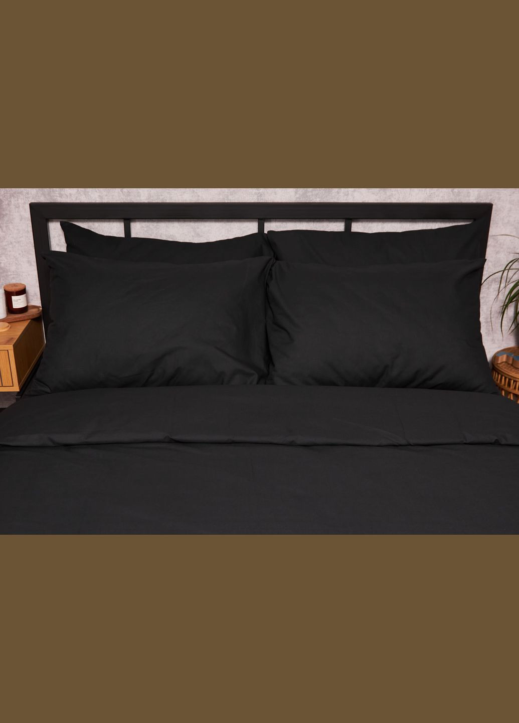 Комплект постельного белья Бязь Gold Люкс евро 200х220 наволочки 2х50х70 (MS-820002986) Moon&Star Black (288044304)