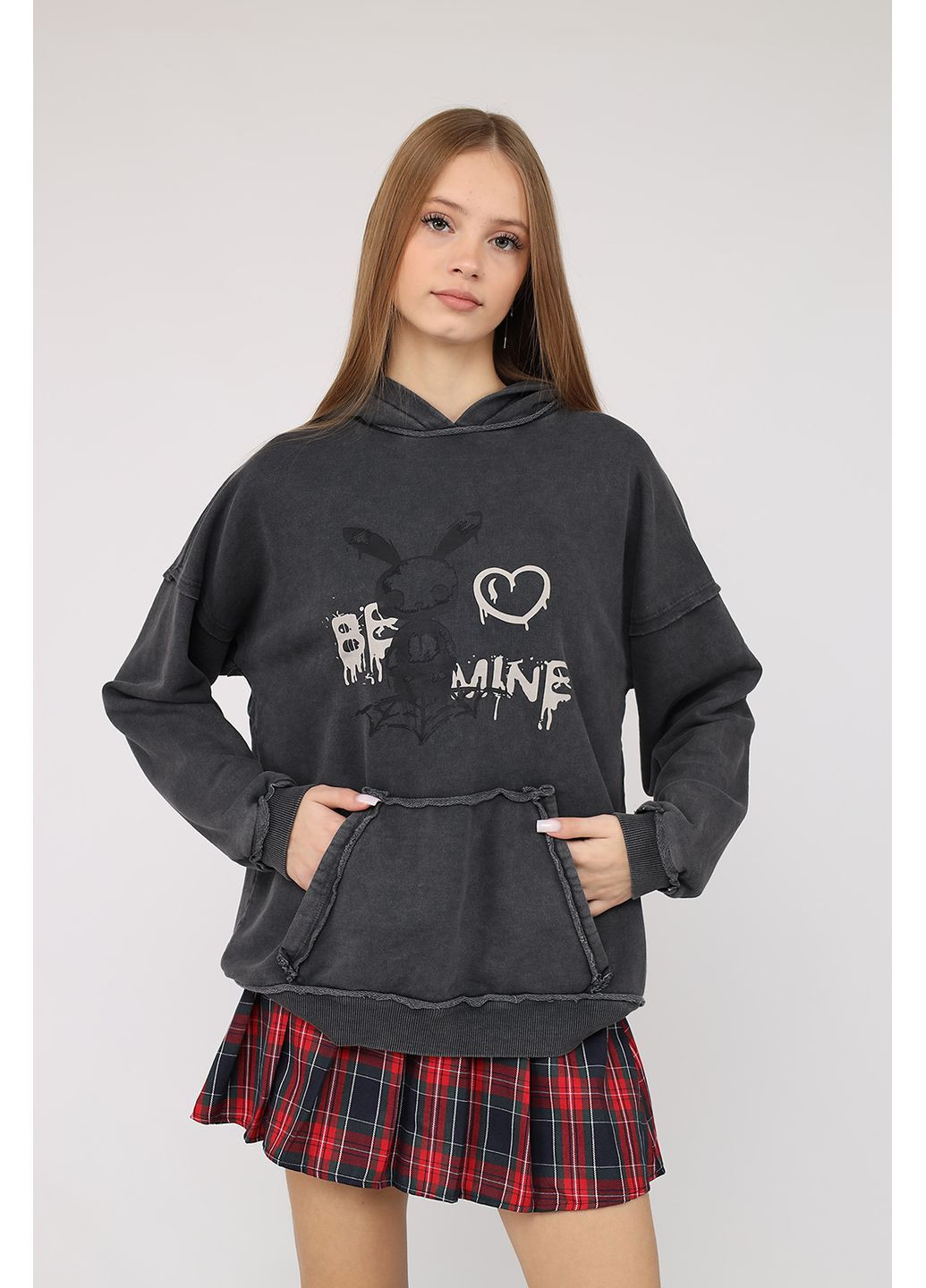 Худі жіночий колір темно-сірий CB-00283755 Yuki (363256226)