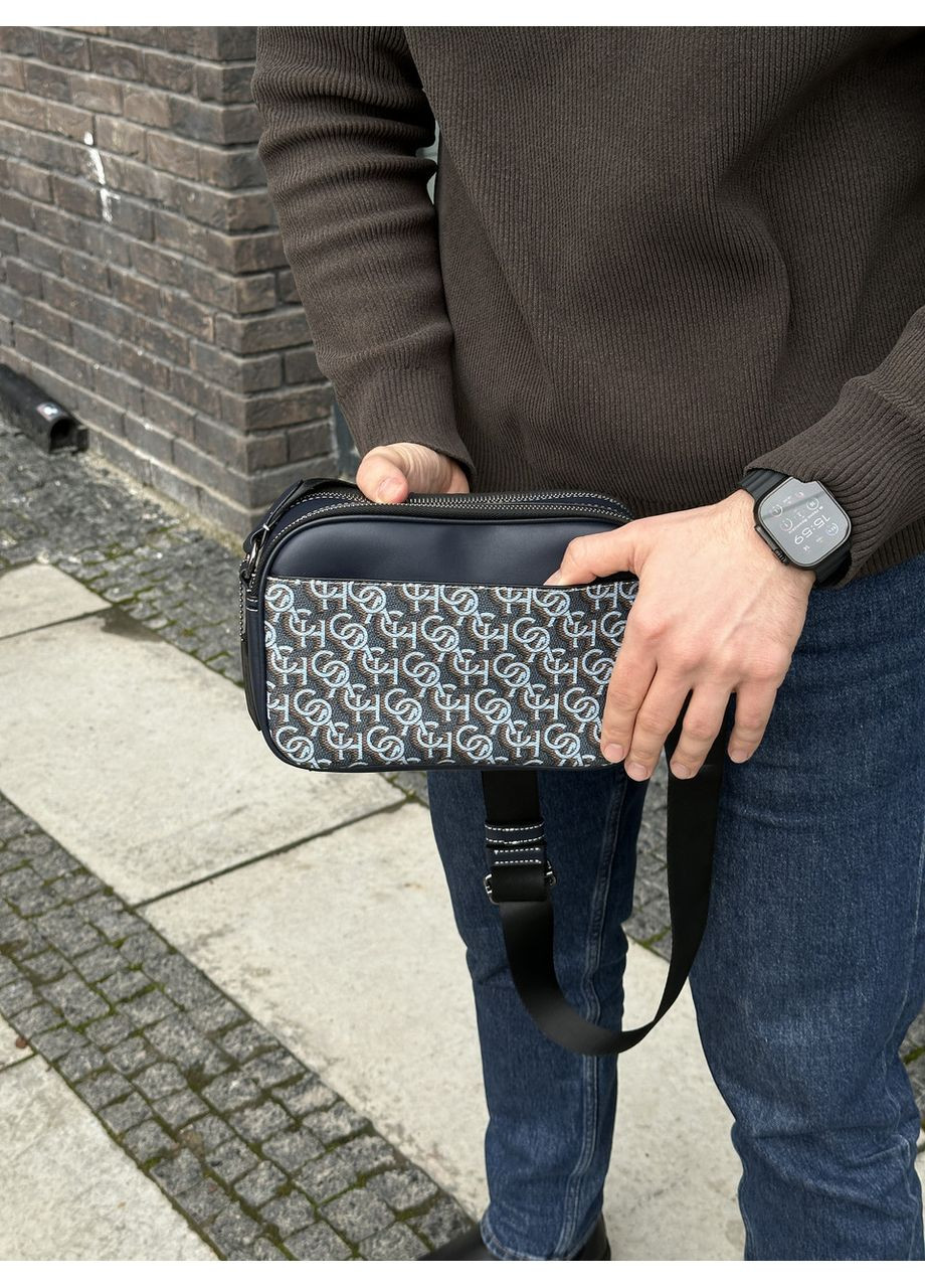 Сумка мужская Graham Crossbody With Monogram Print Blue No Brand (362488609)