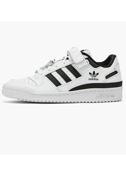Черные демисезонные кроссовки мужские adidas forum low 84 white black logo адидас форум No Brand