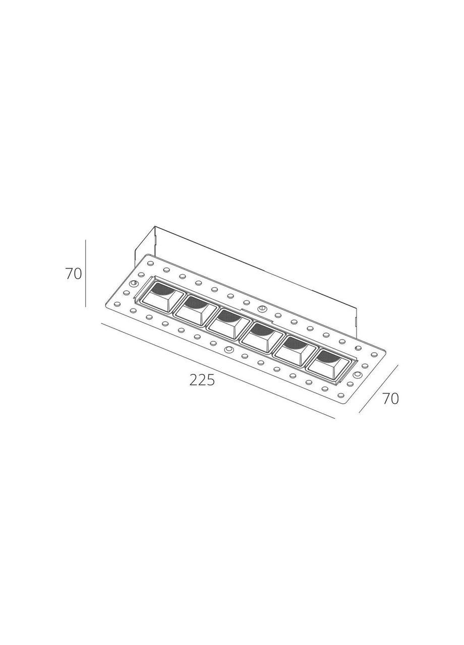 Встраиваемый светильник RSL74146 6×2W BK 3000K Skarlat (399434354)