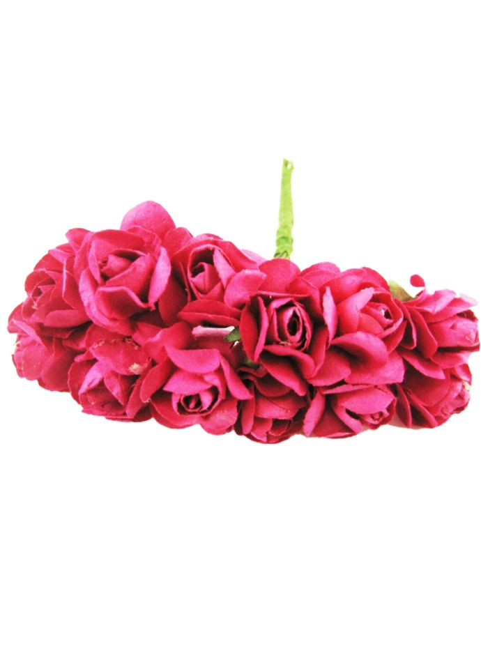 Декоративні троянди для творчості KV-730 пучок 12 штук Bambi (369748442)