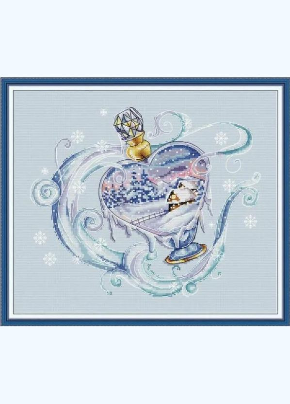 Набір для вишивання хрестиком по нанесеному на канву схемі "Freezing season". AIDA 14CT printed, 36*32 см Joy Sunday (313614362)
