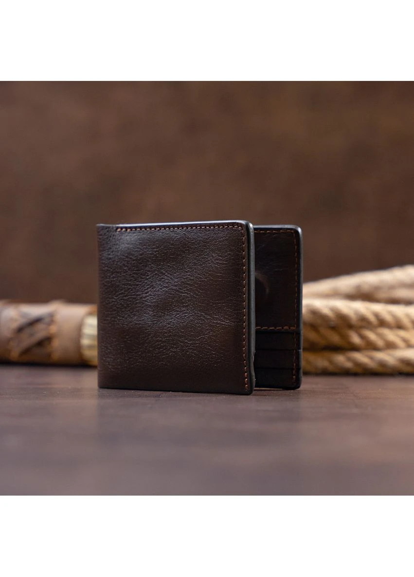 Портмоне Из Гладкой Кожи На Магнитах Коричневое Seli Grande Pelle (392704939)