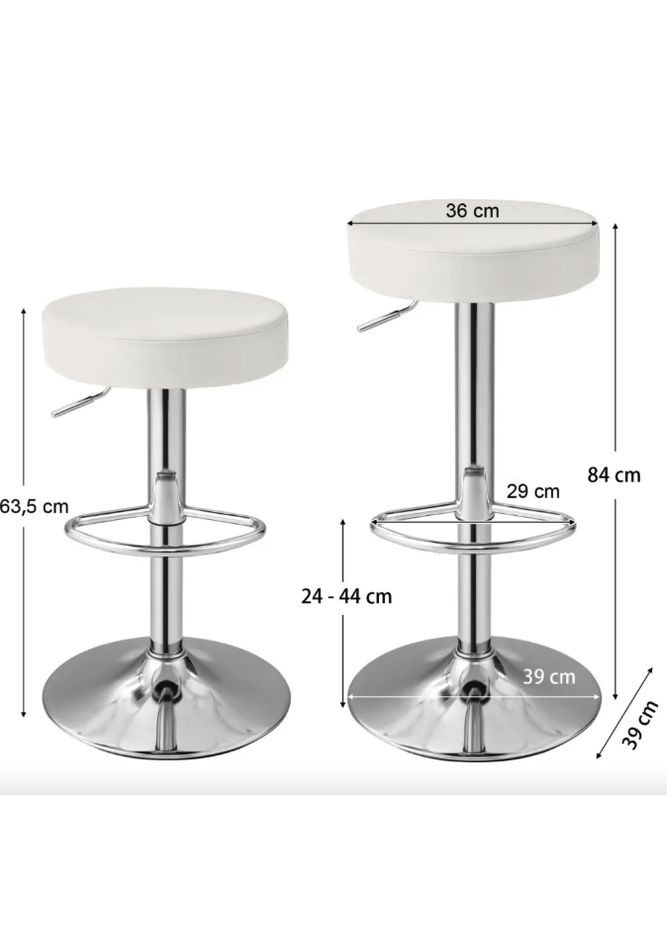 Комплект барних стільців Loreto з круглим сидінням Costway (361951829)