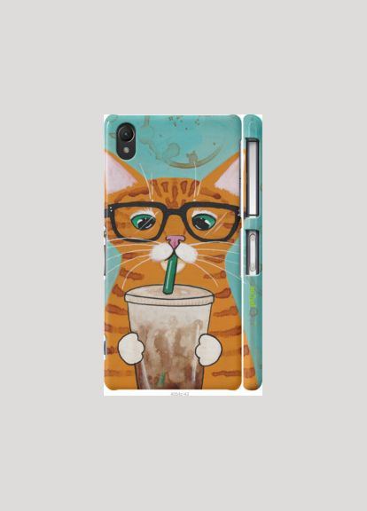 Чохол на Sony Xperia Z2 D6502/D6503 Зеленоокий кіт в окулярах "4054m-43-2448" Endorphone (362606187)