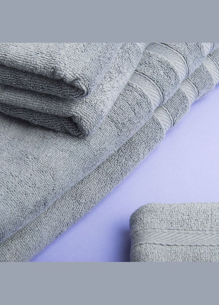 IDEIA полотенце салфетка махровое 30х50 косичка серая серый производство - Узбекистан