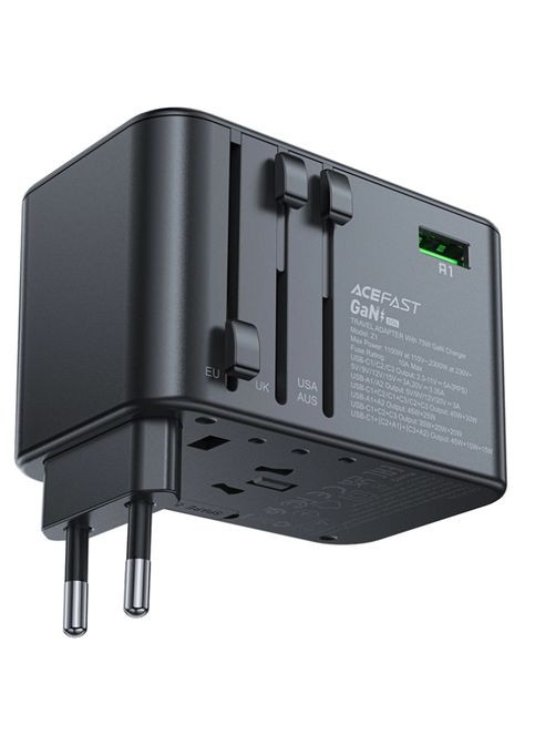 Зарядний пристрій 5xUSB 75W (3xUSB-C+2xUSB-A) Gan Z1 Fast Charger Acefast (322336420)