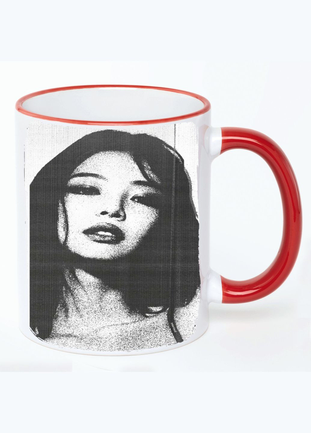 Чашка Арт #0243 (кухоль, кухоль) Біла з Червоною ручкою 330 мл No Brand (322712625)