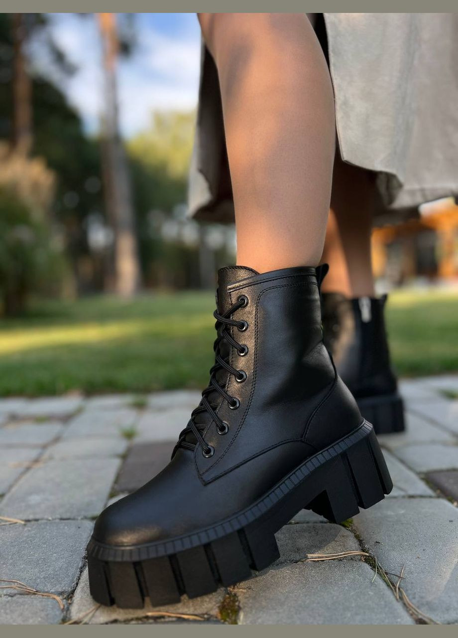 Зимние женские ботинки из натуральной кожи (1792) No Brand