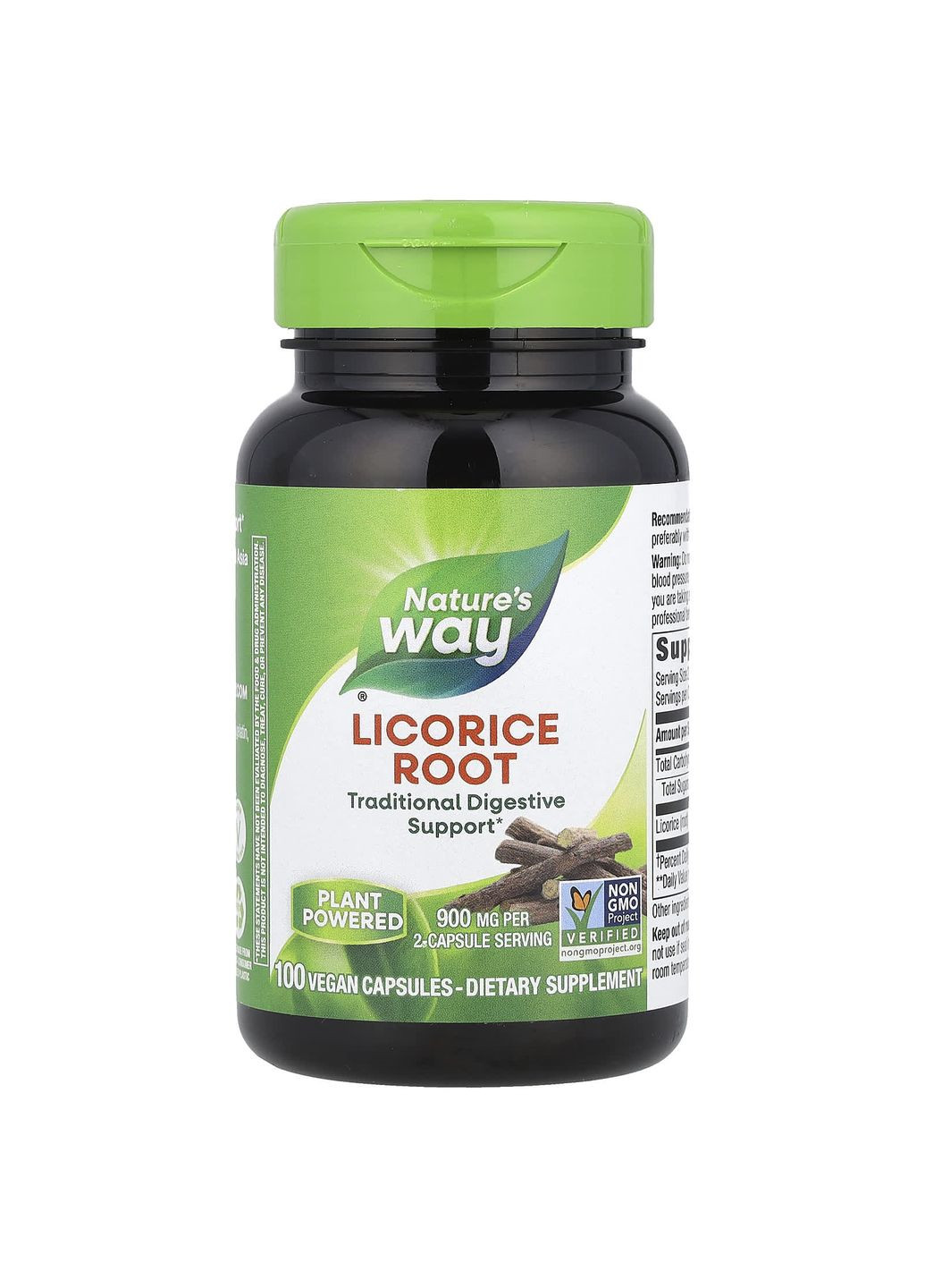 Корень солодки (Licorice), 900 мг, 100 веганских капсул (450 мг в капсуле) Nature's Way (363968519)