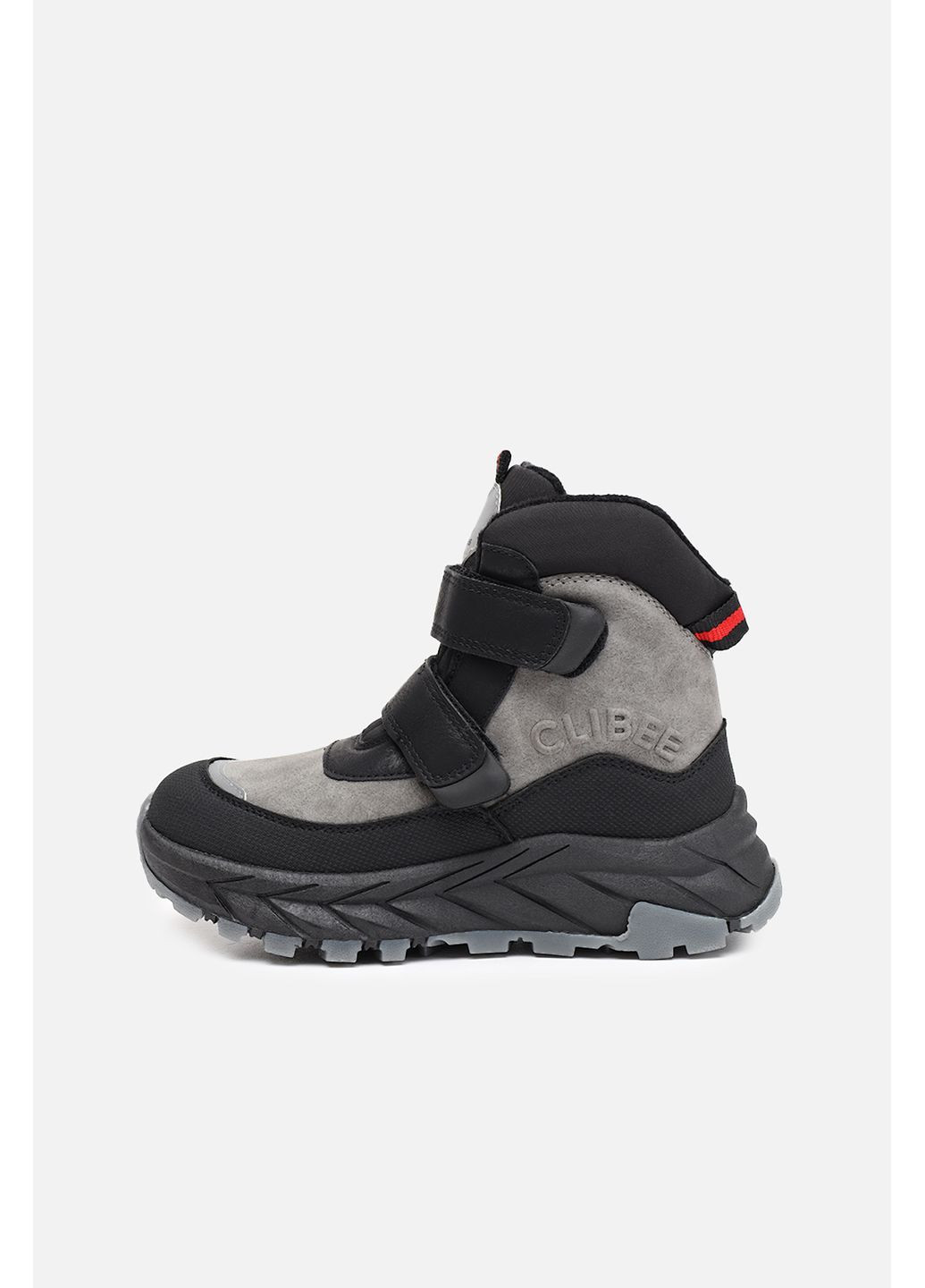 Серые зимние ботинки для мальчика цвет серый цб-00285280 Clibee