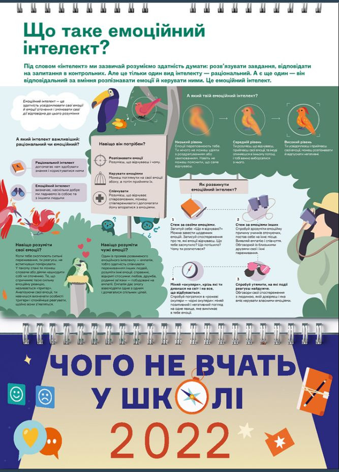 Умный настенный календарь на 2022 год «Чего не учат в школе» ( ) Моноліт (365843902)