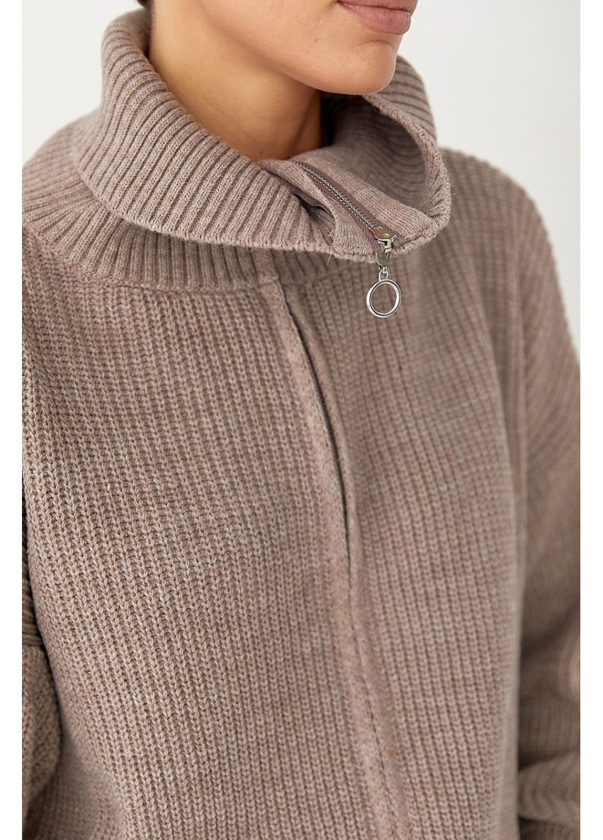 Кофейный демисезонный кардиган Lurex