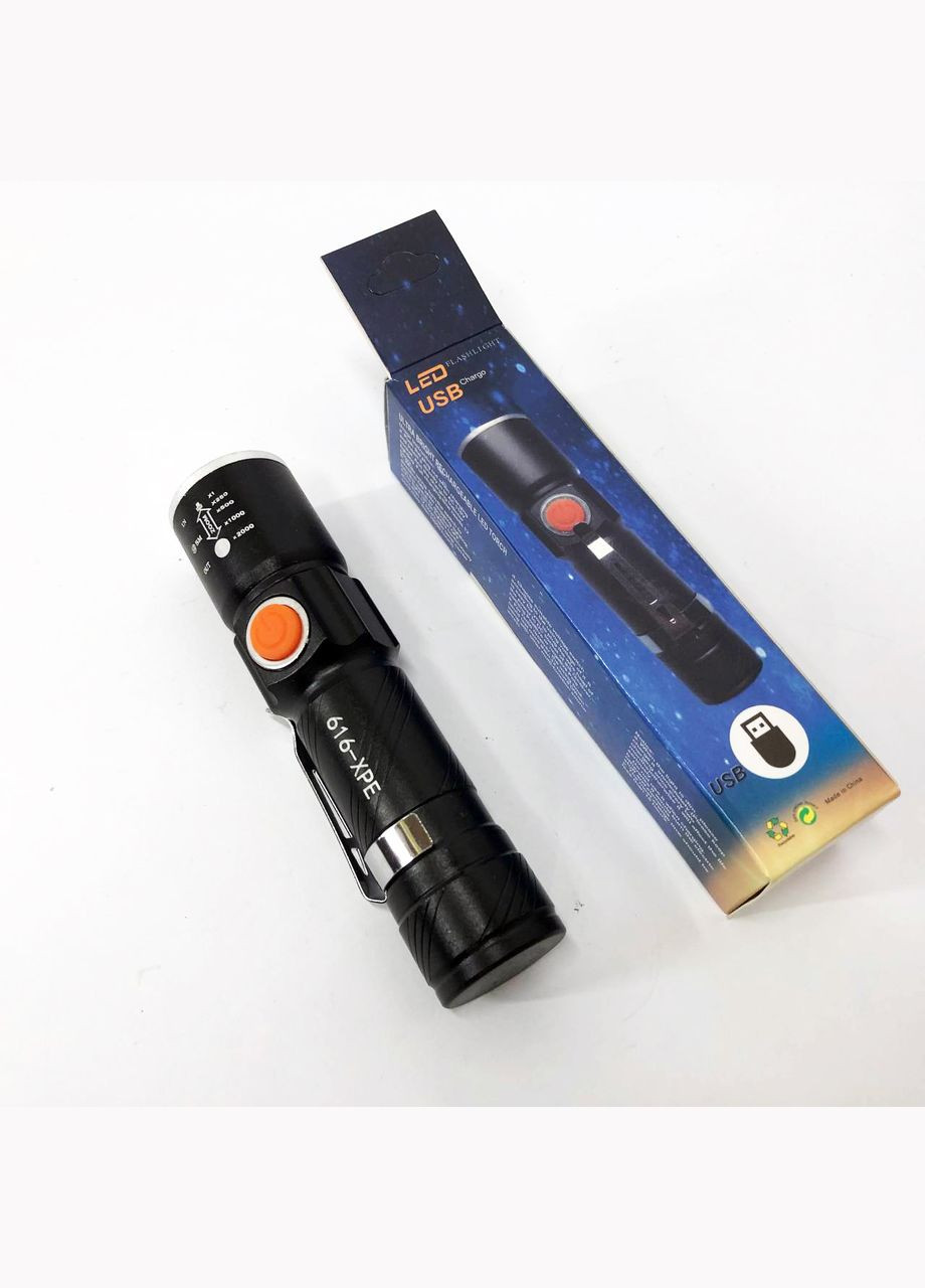 Кишеньковий ліхтарик 616-XPE, Портативний світлодіодний ліхтар із зарядкою, Алюмінієвий ліхтар Police (369562011)