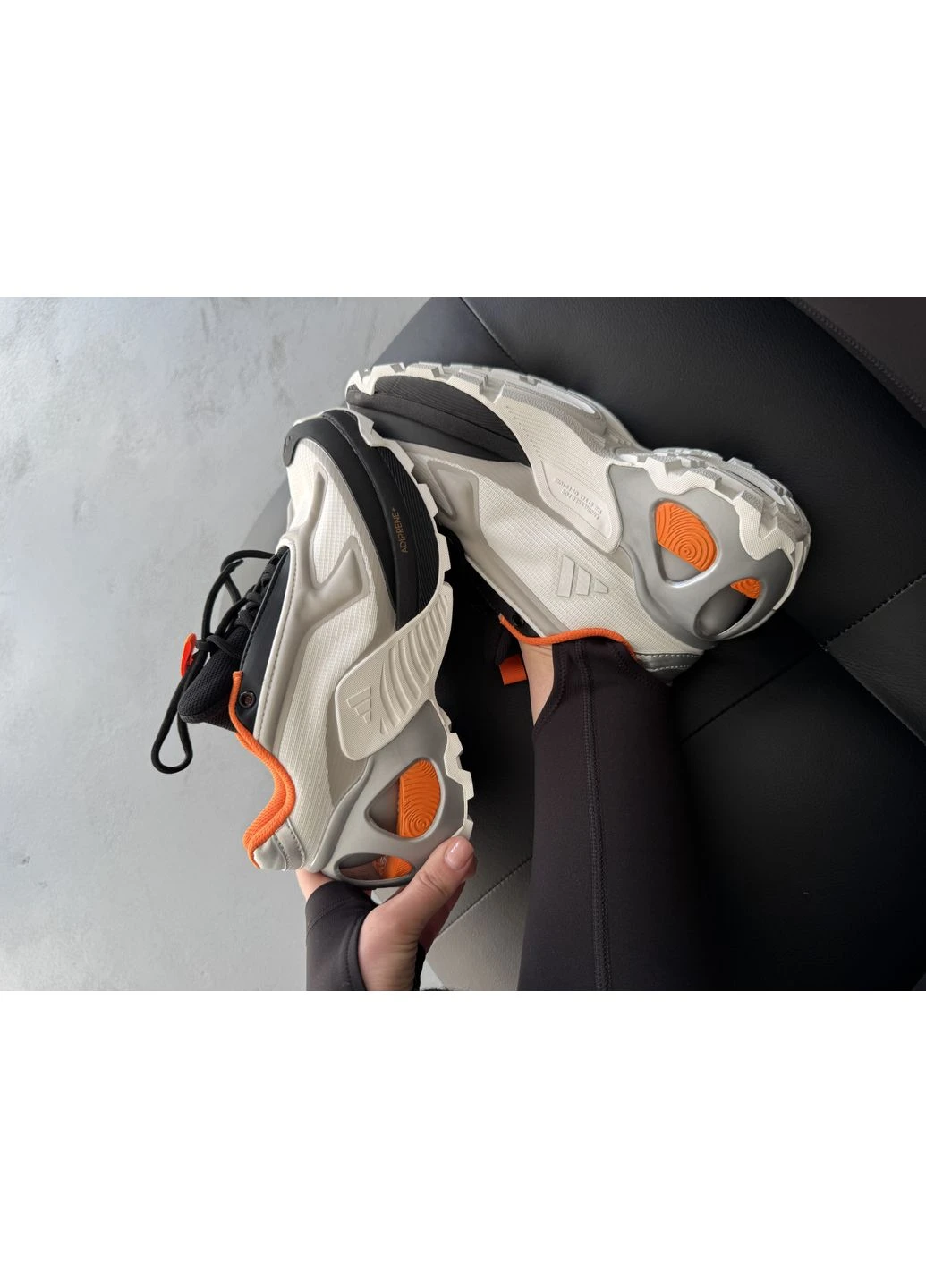 Білі літні кросівки adidas edge runner white/black/orange адідас едж раннер No Brand