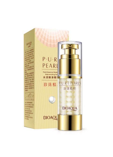 Зволожуюча та омолоджуюча сироватка для обличчя з натуральною перловою пудрою Pure Pearls 35 г Bioaqua (361865766)