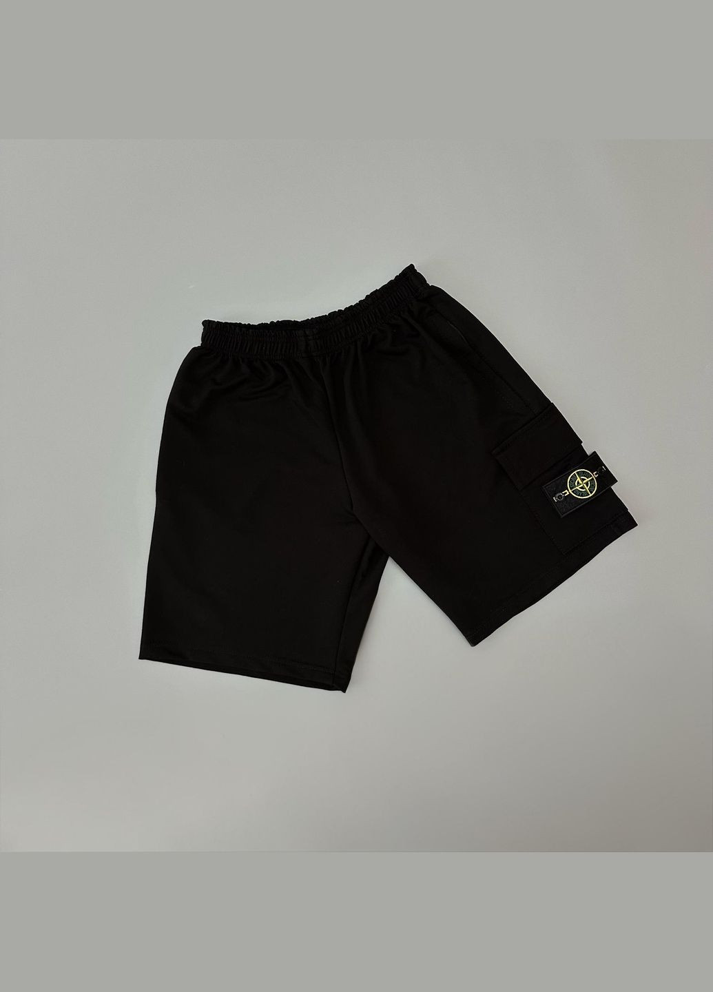 Стильные мужские летние шорты Stone Island черные No Brand (341526349)