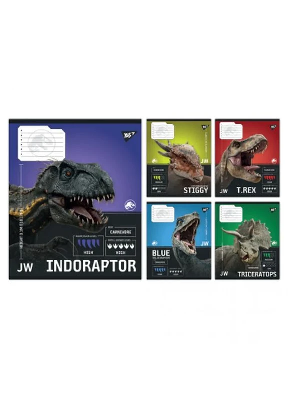 Зошит JURASSIC WORLD Strength and Power А5 12 аркушів клітинка (767663) Yes (400023140)