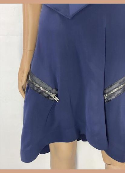 Темно-синя коктейльна сукня Ohne Titel однотонна