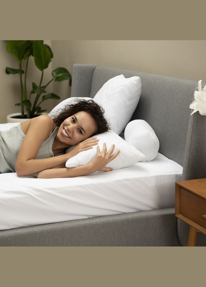 Подушка 40х60 см NORDIC антиаллергенная белая холлофайбер, стеганый чехол IDEIA (334726889)