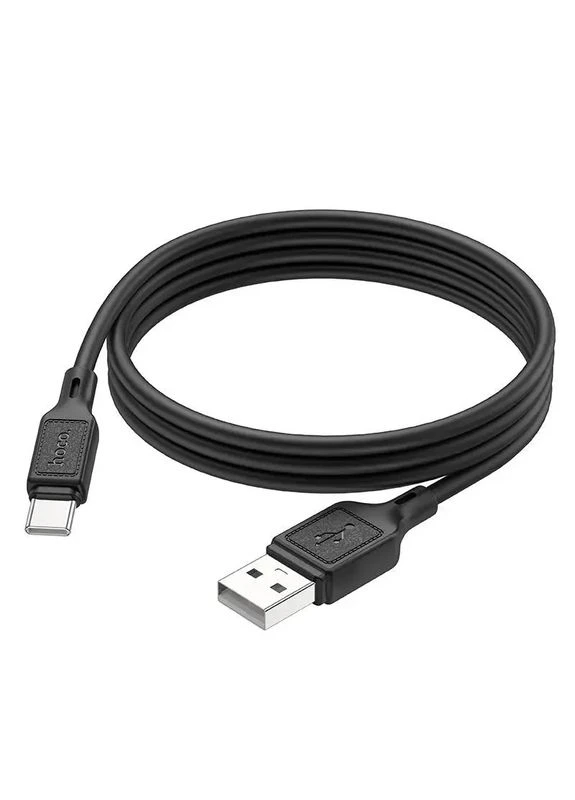 Кабель зарядный HOCO Type-C 1 м силиконовый черный 3 A No Brand X90 (401166109)