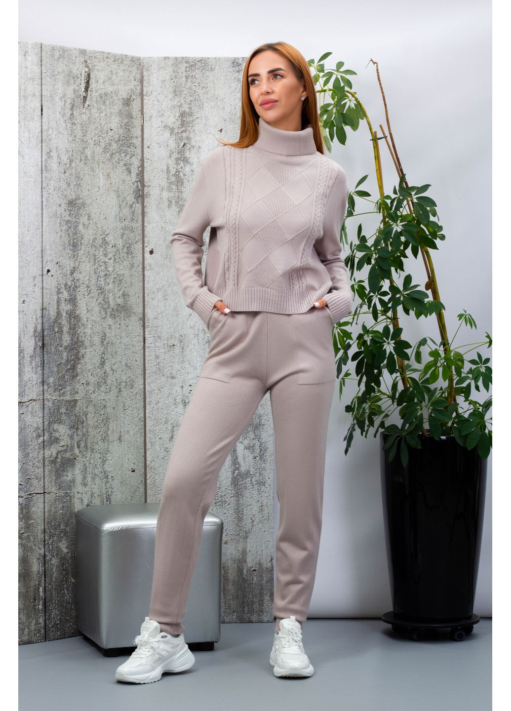 Костюм жіночий 216 бежевий 346478 NaNa (356454754)