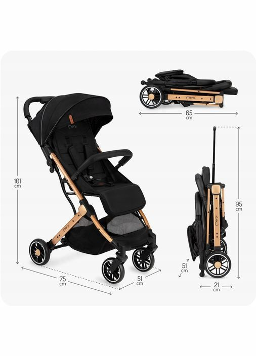 Прогулянковий візок Estelle чорний MoMi (338198686)