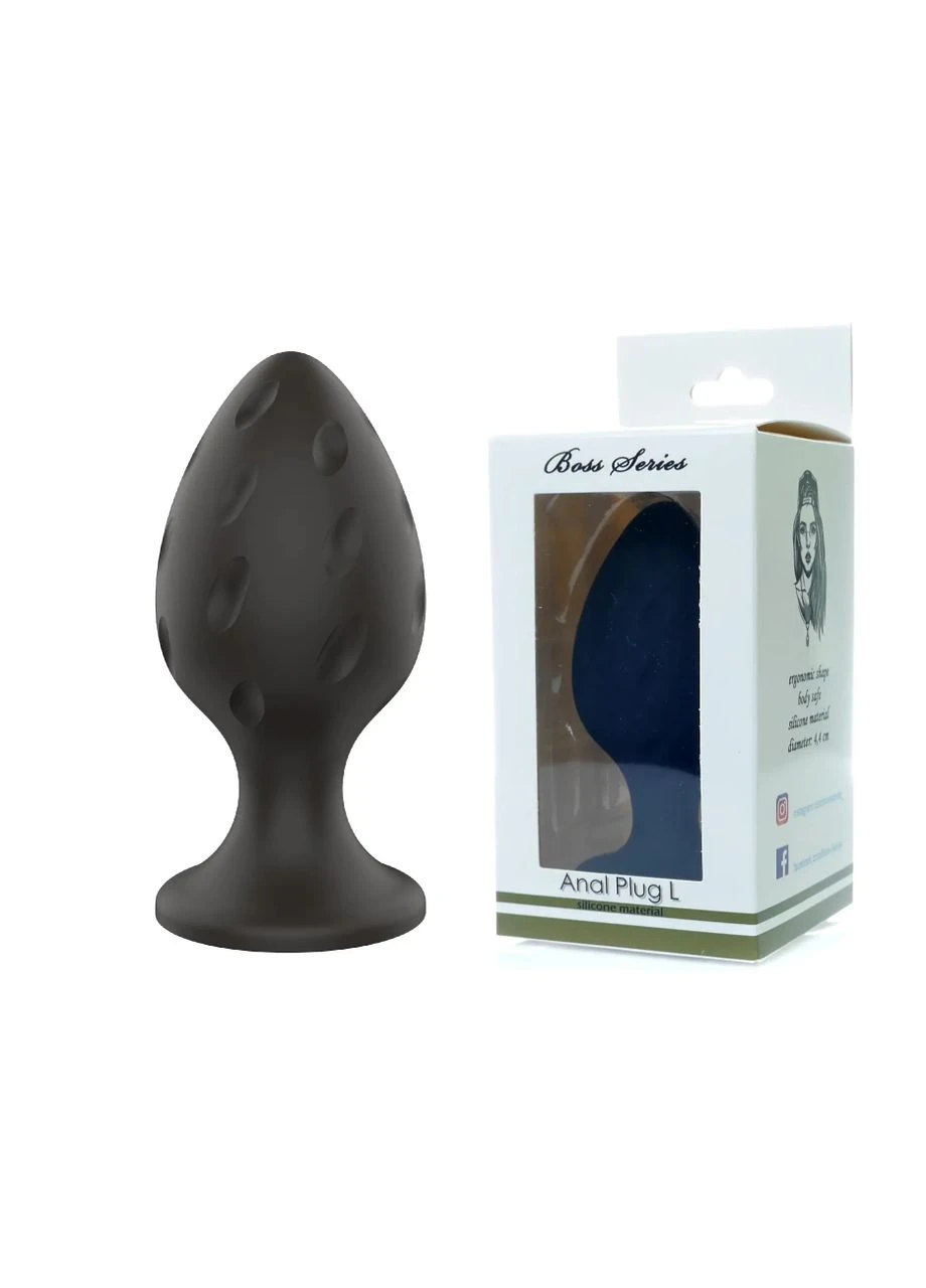 Анальная пробка силиконовая Silicone Anal Plug L 4,4 cm Boss Series (383075067)