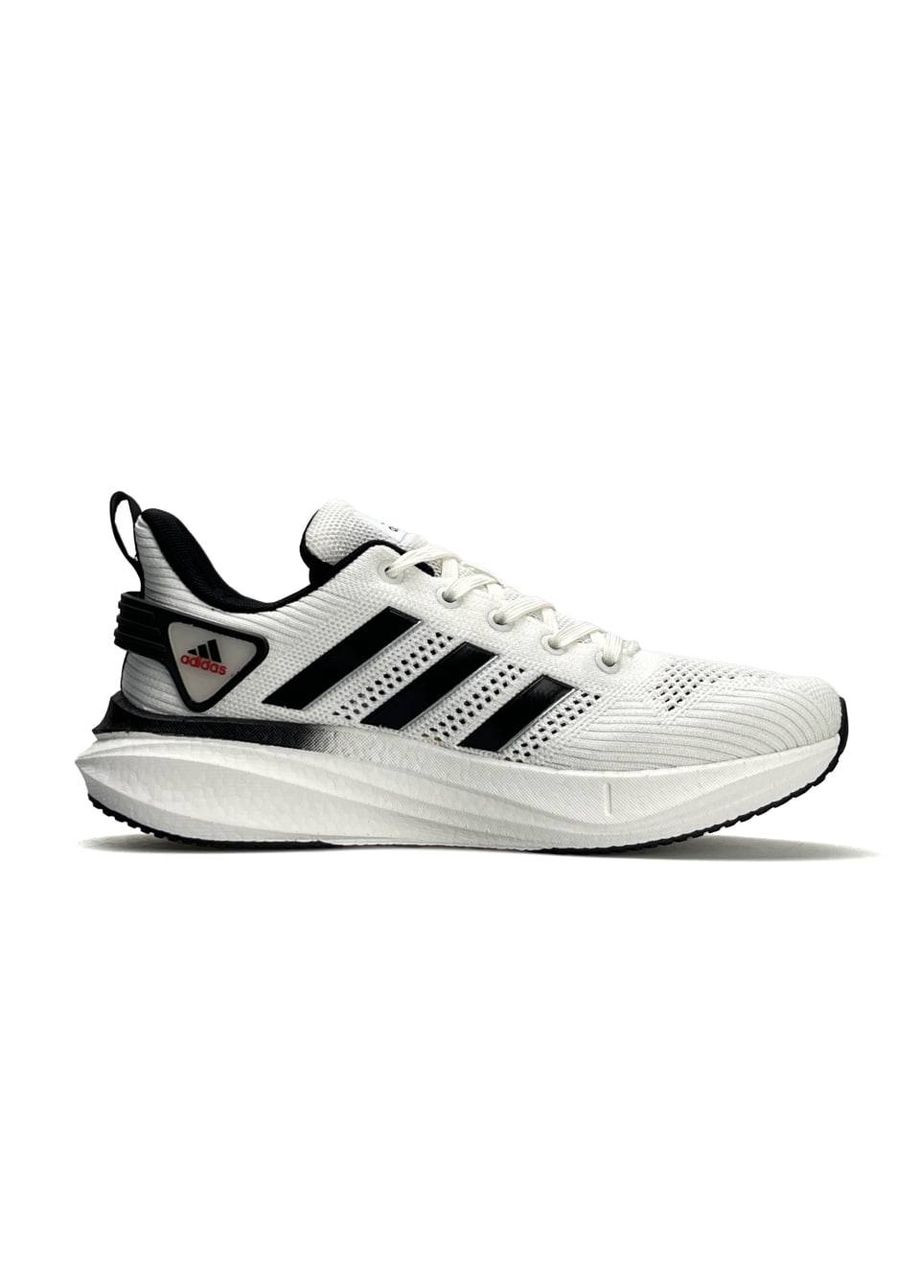 Белые демисезонные кроссовки мужские adidas white black No Brand Profoam Lite All