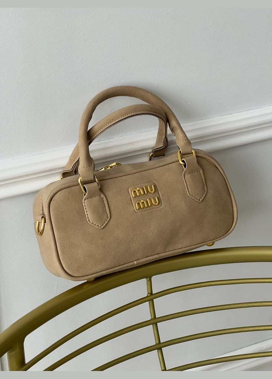 Женская сумка Miу Miу (замша бежевый) No Brand (322404540)