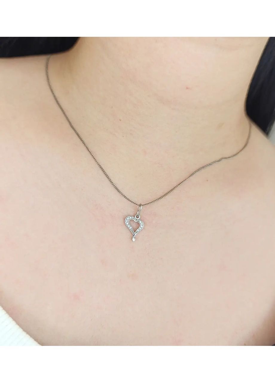 Золота підвіска "Сердечко" з цирконієм 585 проба 3102892 Shatlen Підвіска (369162231)