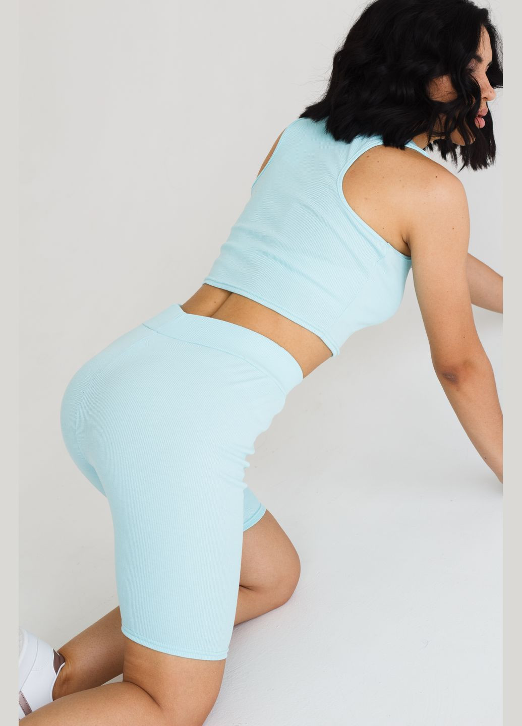 Костюм жіночій топ + шорти у рубчик Simply sexy (298093000)