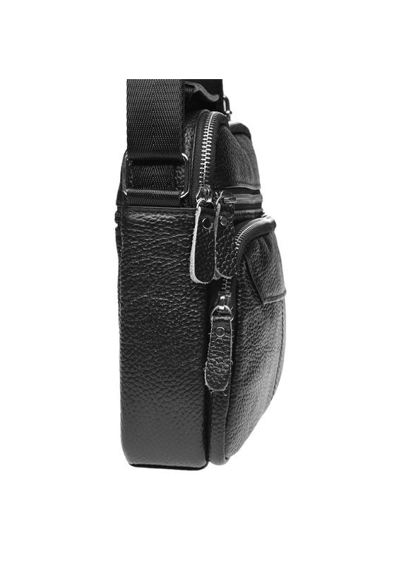Сумка чоловіча шкіряна через плече K13657 Чорний Keizer (302008063)