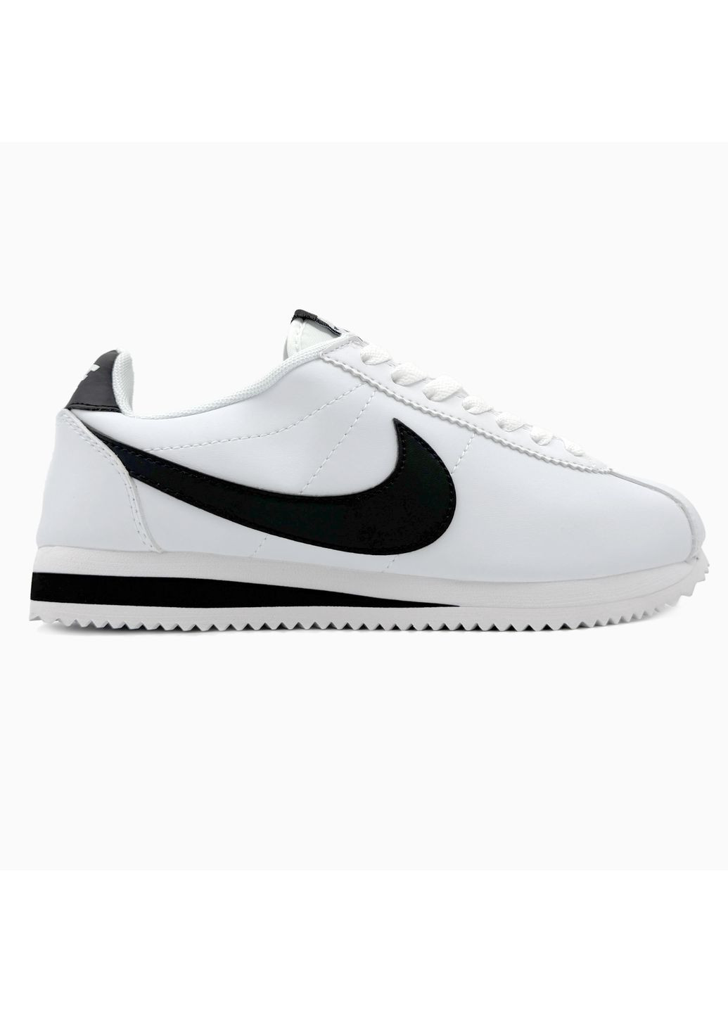 КРОСІВКИ ЖІНОЧІ NIKE CORTEZ WHITE / BLACK НАЙК КОРТЕЗ No Brand чорні демісезони (368862069)