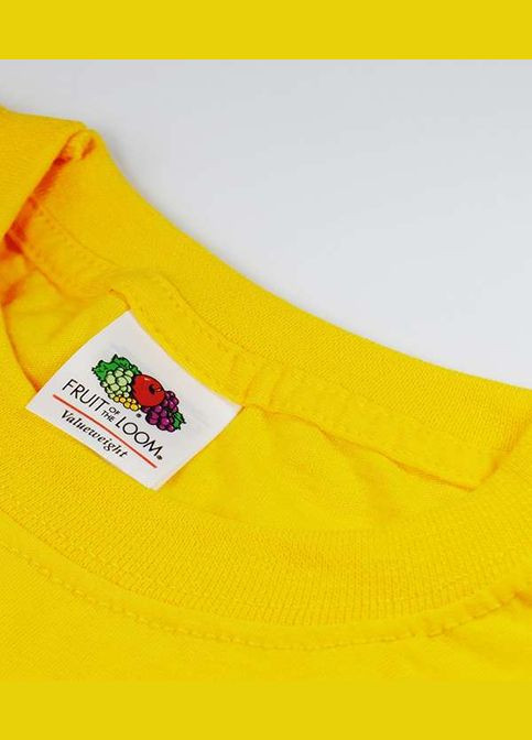 Жовта футболка чоловіча valueweight (061036038l) Fruit of the Loom