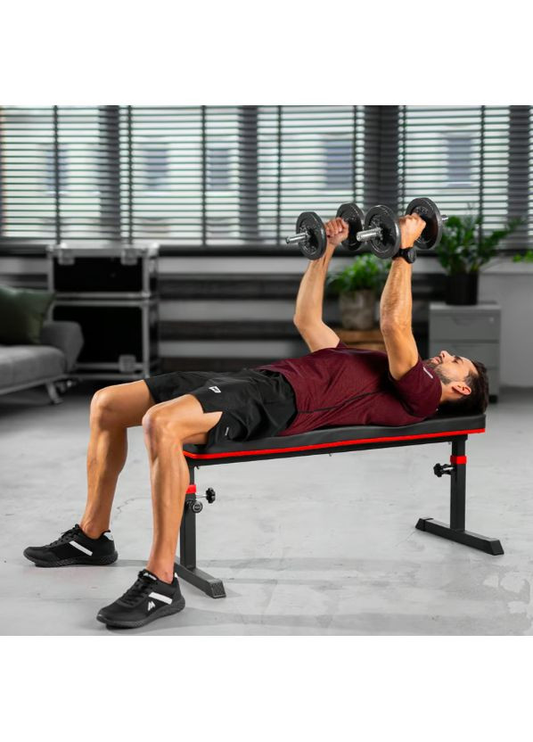 Лавка тренувальна HS-1025 Pro для жиму горизонтальна регульована Hop-Sport (365718031)
