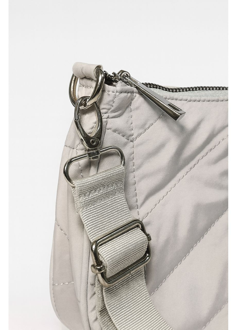 Стильна жіноча сумка крос-боді стьобана сіра (11236-13) No Brand (369682043)