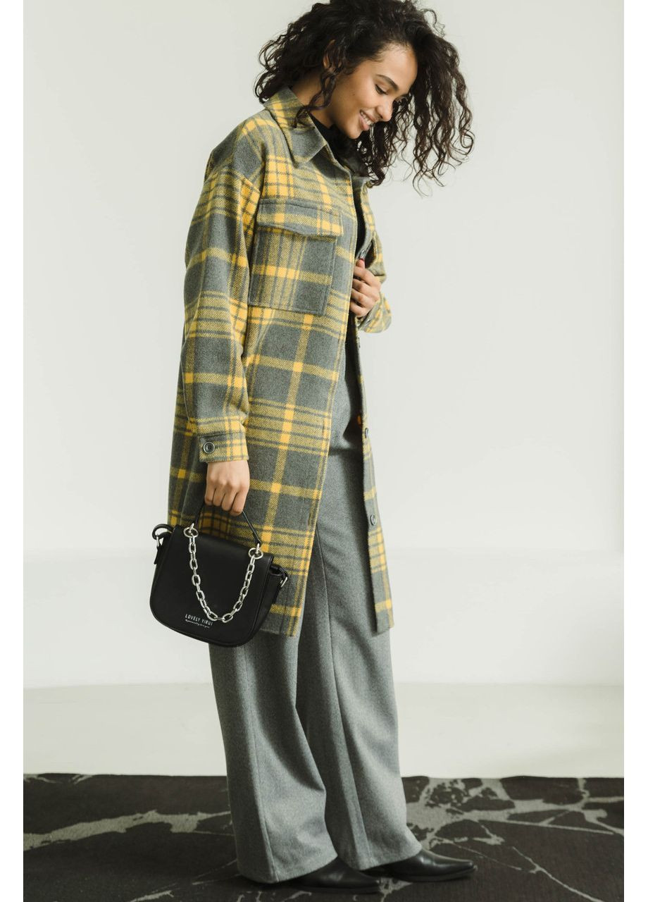 Жовтий демісезонне Пальто-рубашка із кашеміра жовта Seventeen