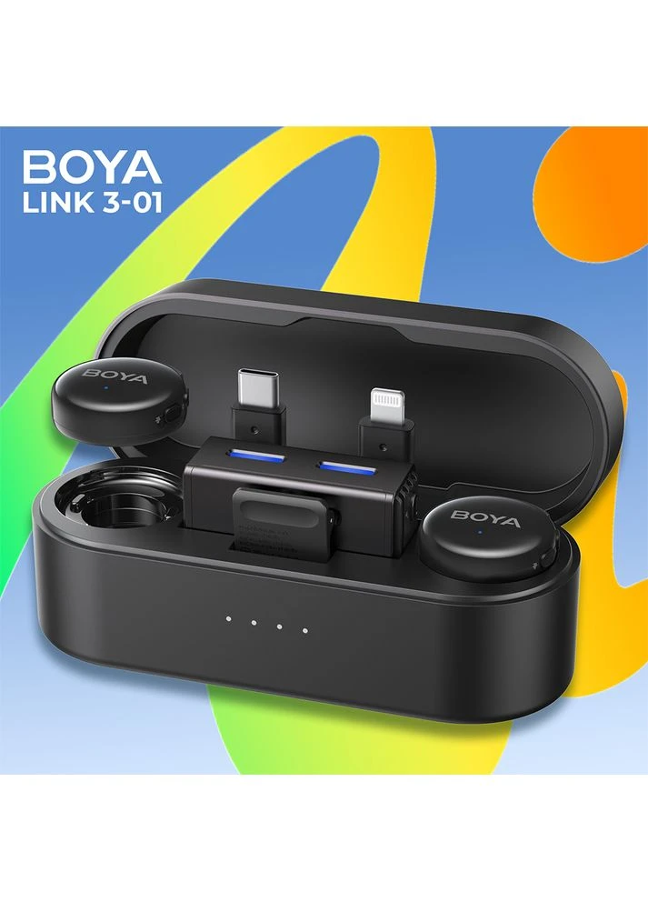 Мікрофон LINK 3-01 Type-C/TRS/Lightning Black Boya (374314775)