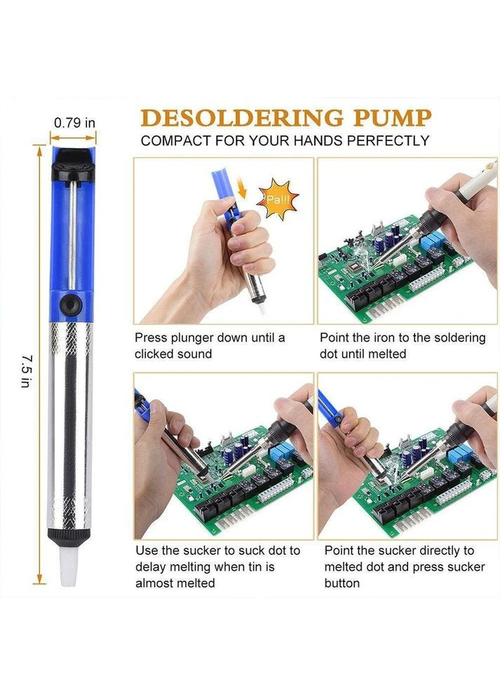 Паяльник 60Вт комплект набір з регулюванням температури 60W керамічний нагрівач, терморегулятор No Brand (361856856)
