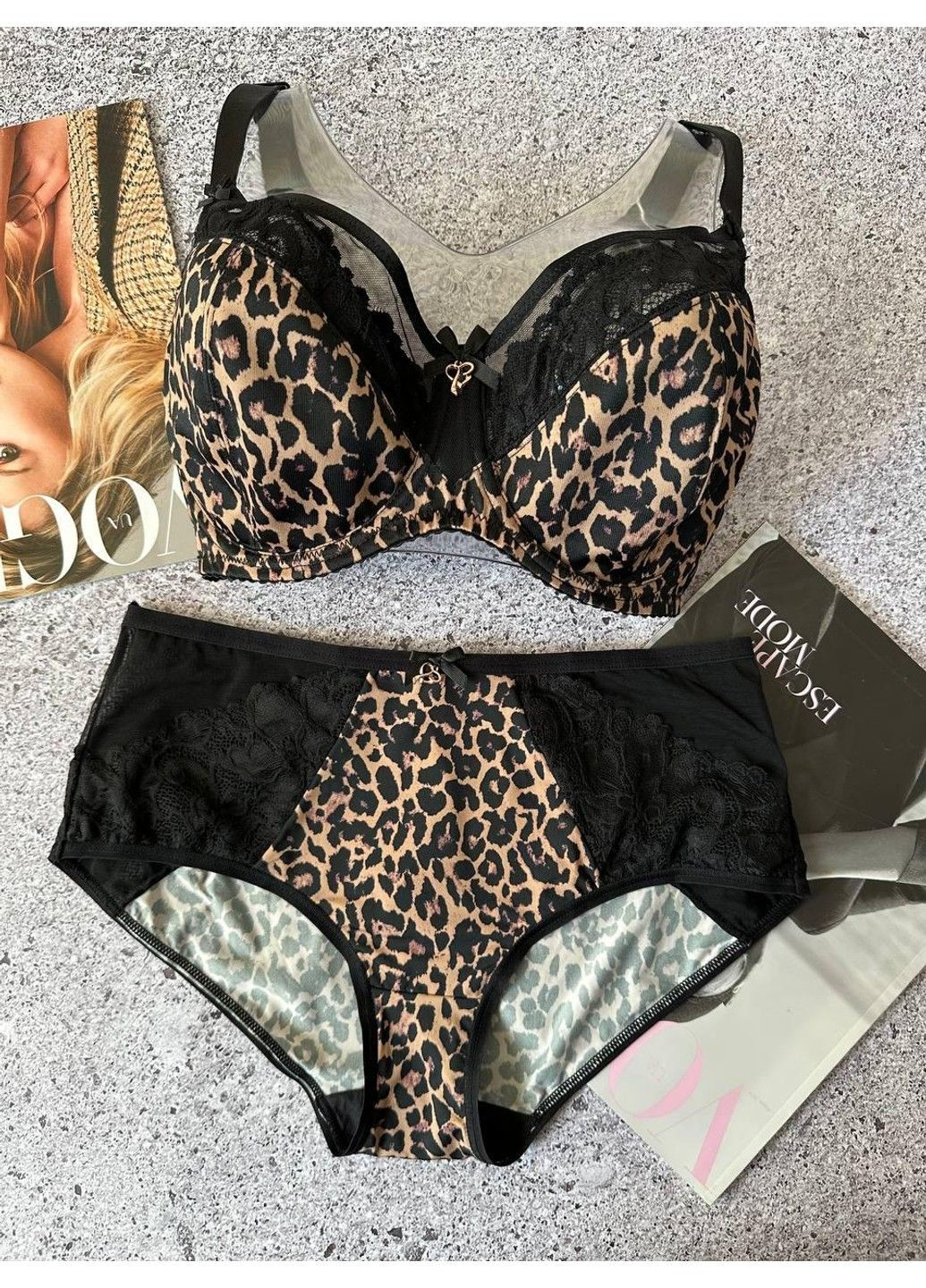 Коричневий комплект нижньої жіночої білизни коричневий Lanny Mode