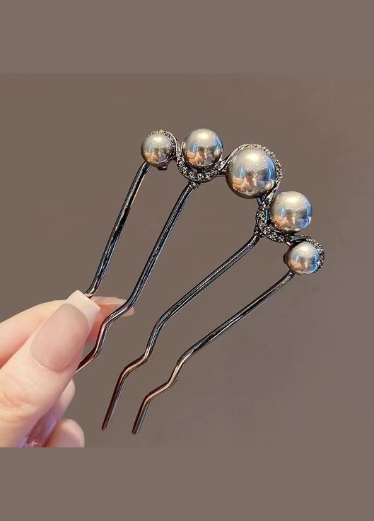 Изысканная заколка-шпилька для пучка волос с жемчужинами No Brand (342065805)