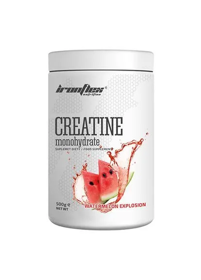 Креатин моногідрат Creatine Monohydrate 500 г 200 servings Watermelon Explosion Ironflex (387629221)