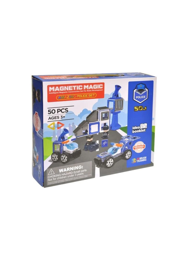 Конструктор магнітний "Поліція" 50дет LQ663 р.28,5*24,5*8см YG Toys (389899646)